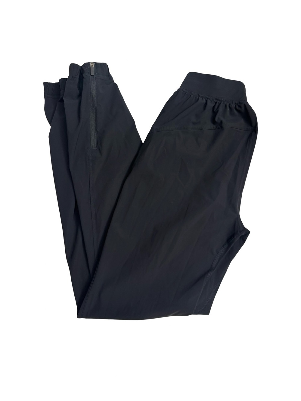 Lululemon Adapted State High Rise Jogger Tall Size 2 Ankle Zip Solid Black